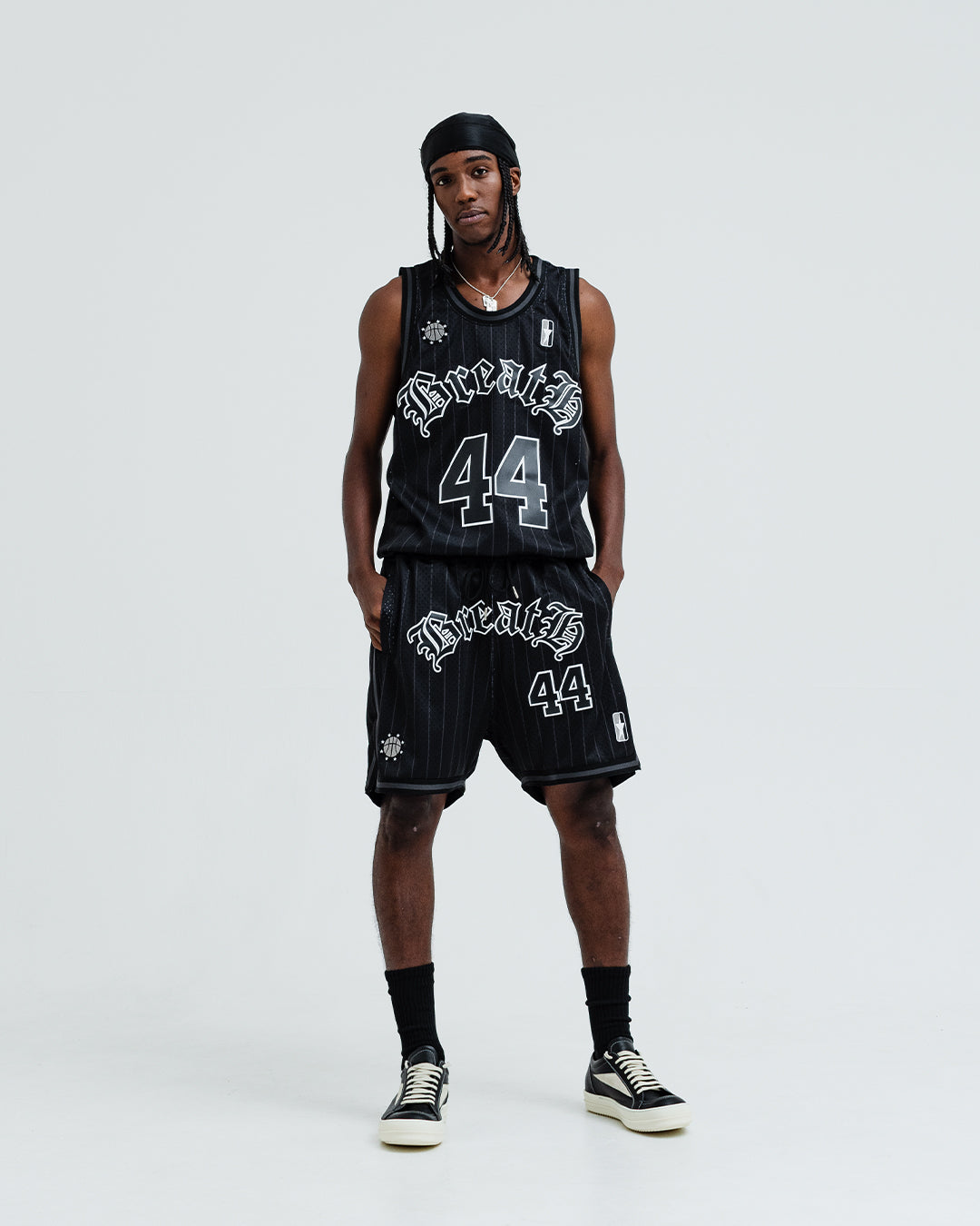 MITCHELL&NESS BB GAME JERSEY / BLACK – BREATH - Size Length Pit of