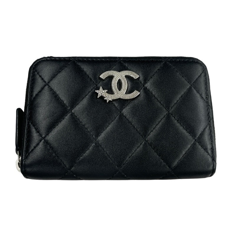 CHANEL(シャネル) Wホック財布 - 黒 レザー シャネル CHANEL Wホック