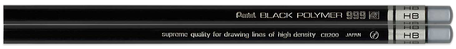 Black Polymer 999 ∂ HB by Pentel | Brand Name Pencils