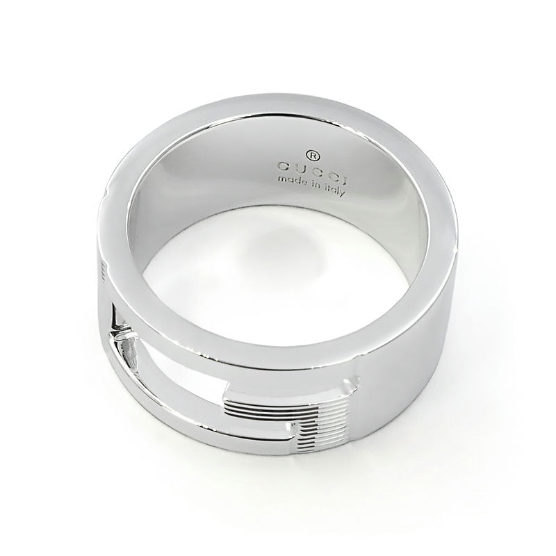 Brandol / GUCCI グッチ リング ブランデッド Gリング シルバー 7号