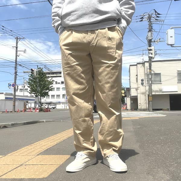 90s DOCKERS ドッカーズ ツータック チノパン W32 L30 ベージュ系