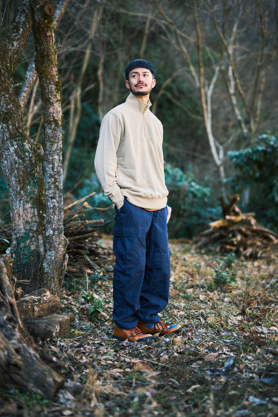 ドライコットニースウェットハーフジッププルオーバー | BRING