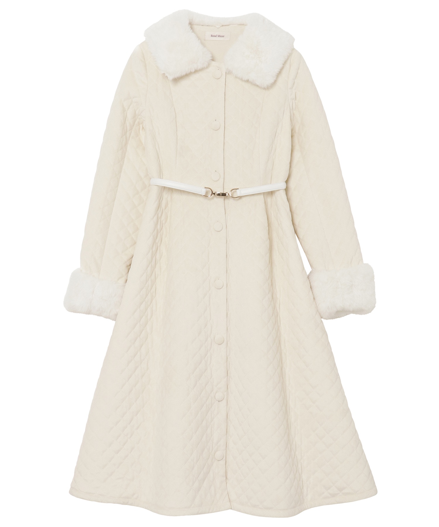quilting flared coat【white】 – BUNNY APARTMENT