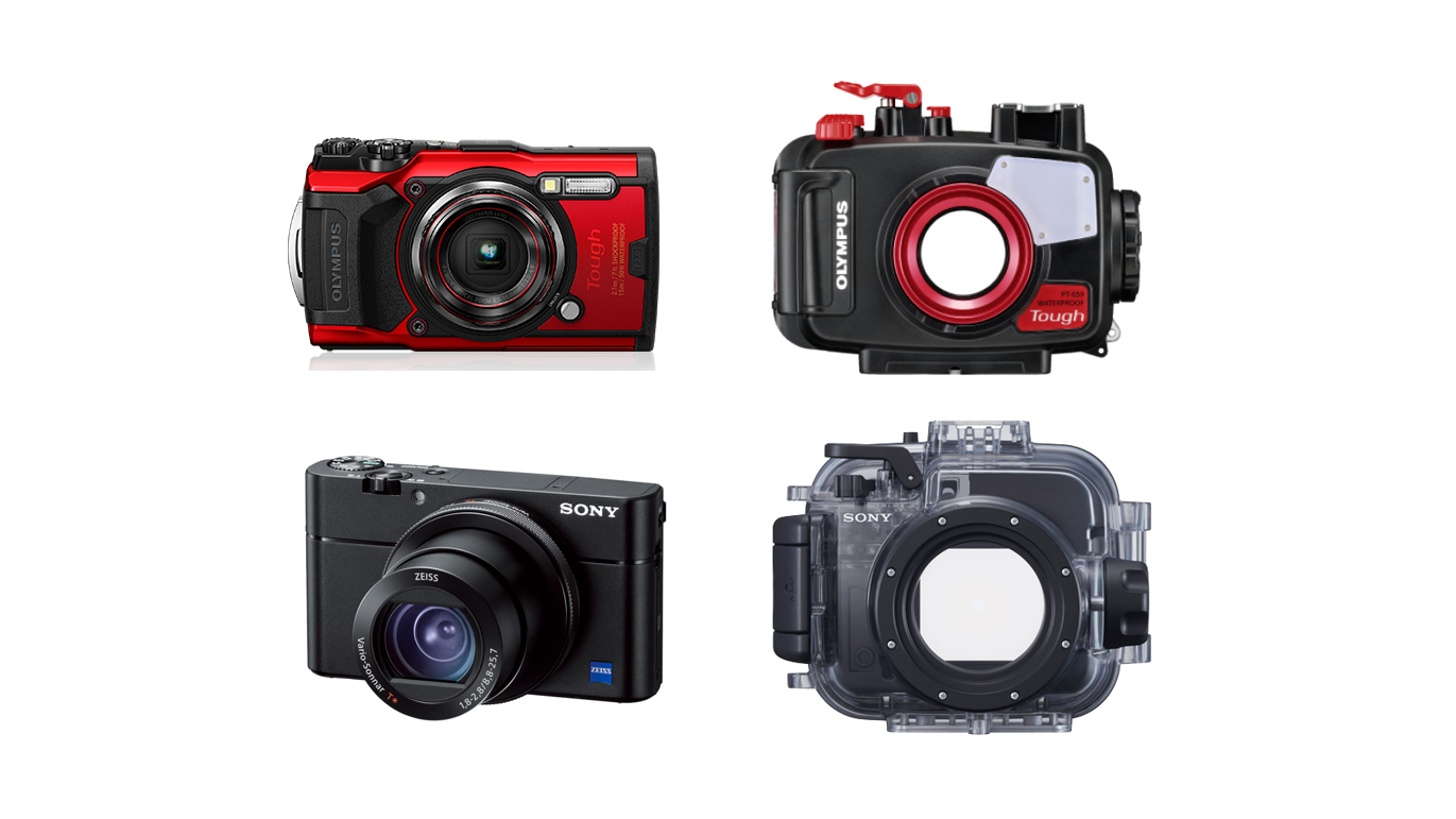 Olympus Tough カメラとハウジングケースとレンズセット