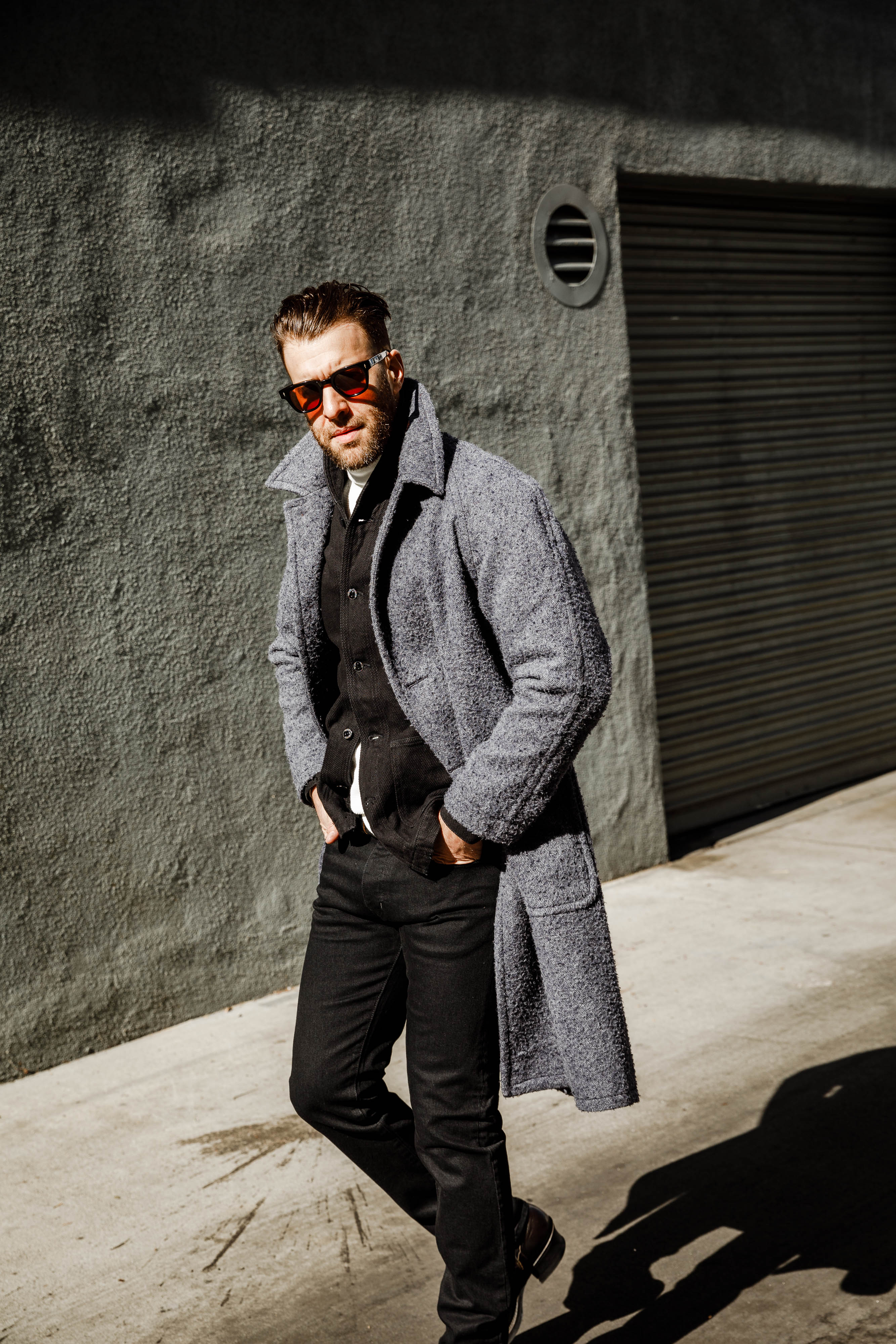 WYTHE NEW YORK RAGRAN WOOL OVERCOAT Mサイズ WYTHE NEW YORK RAGRAN