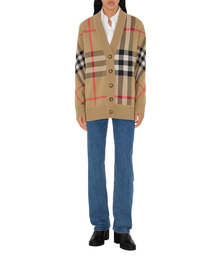 burberry/バーバリー通販 | チェック ウールブレンド カーディガン