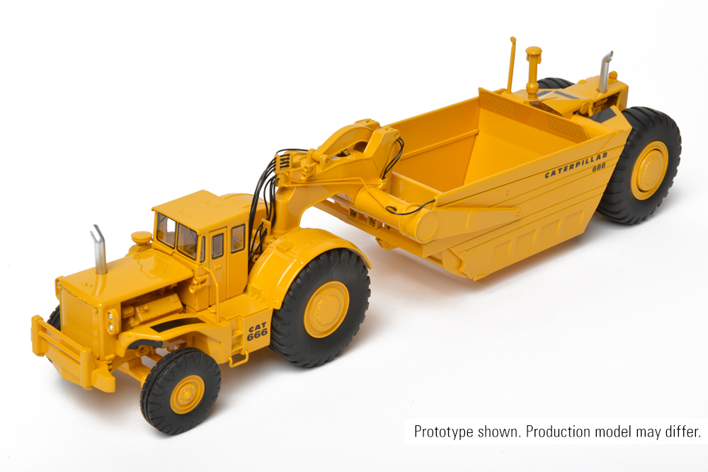 1:48 Cat® 666 80-Ton Wheel Tractor-Scraper - Die-cast - Classic