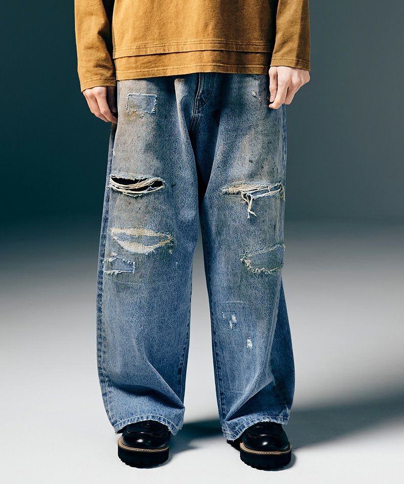 glamb(グラム)】Rebirth Denim リバースデニム パンツ(GB0425-P01