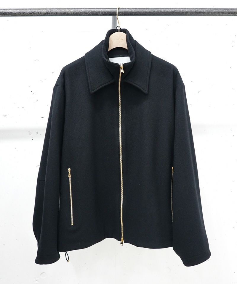 50%OFF【CULLNI(クルニ)】Lamb Wool Melton Double Collar Zip Up
