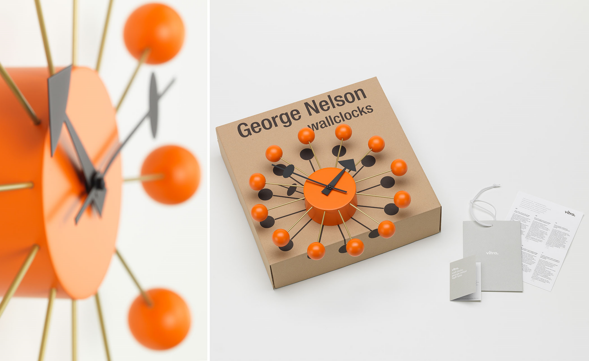 Nelson Ball Clock Orange - CA Modern Home