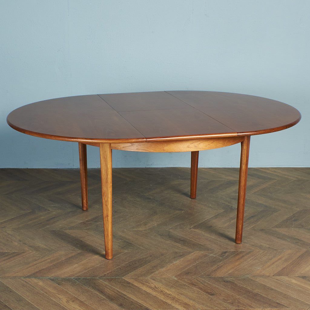 北欧ヴィンテージ エクステンション ラウンドダイニングテーブル / 天