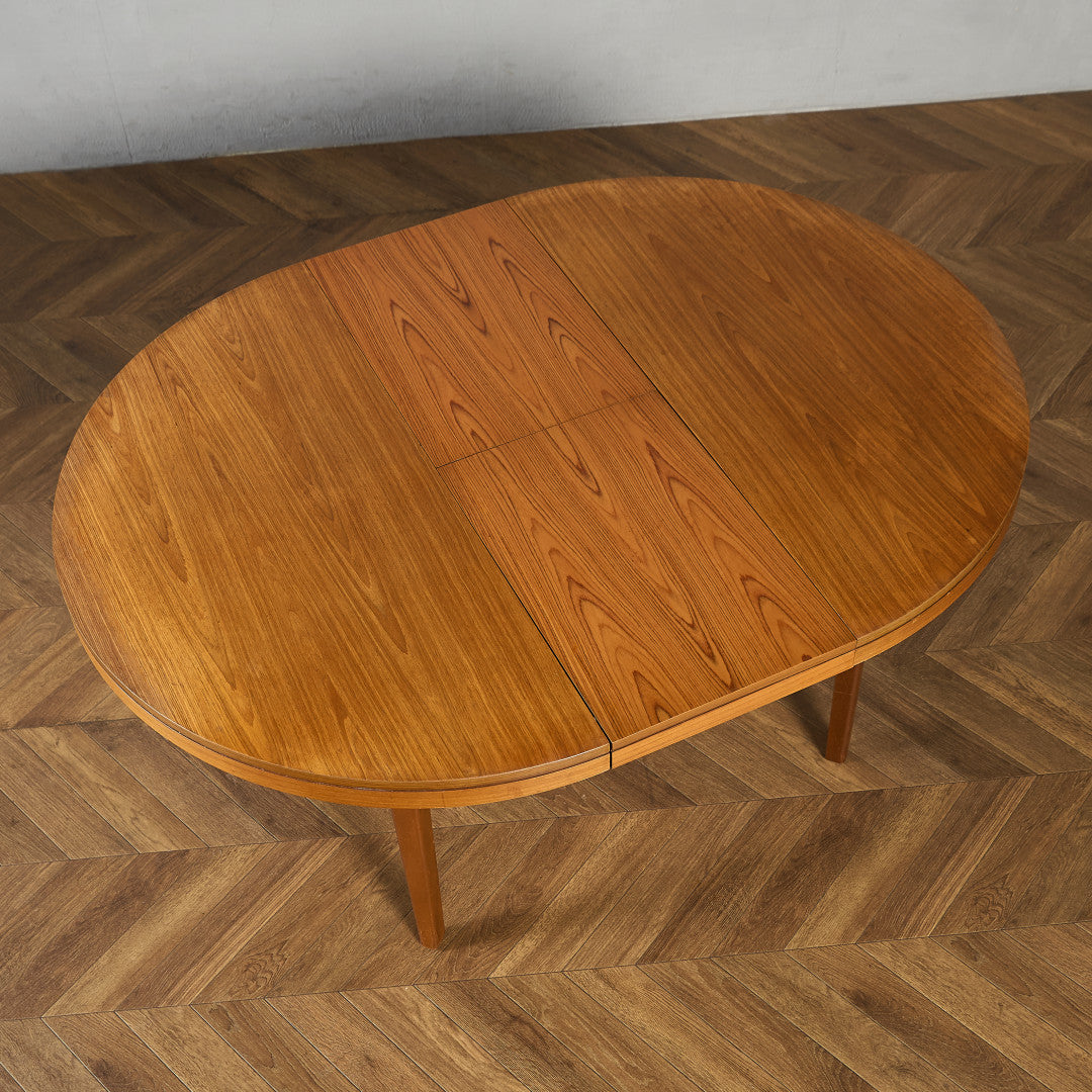 英国アンティーク伸張式ラウンドダイニングテーブル/エクステンション