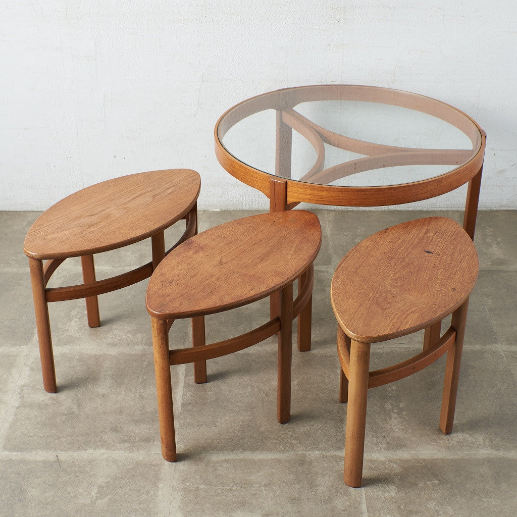 ネイサン Nathan ヴィンテージ ネストガラストップ コーヒーテーブル