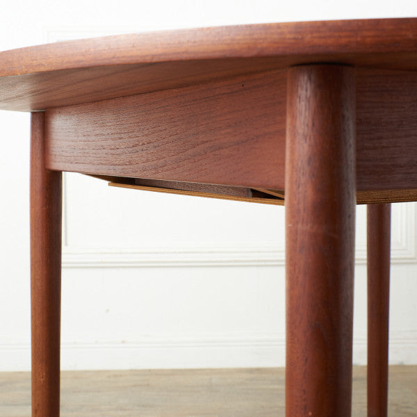 デンマーク製 ヴィンテージ エクステンションラウンドテーブル #37137