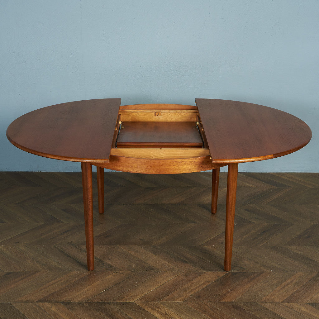 英国ヴィンテージ エクステンション ラウンドダイニングテーブル