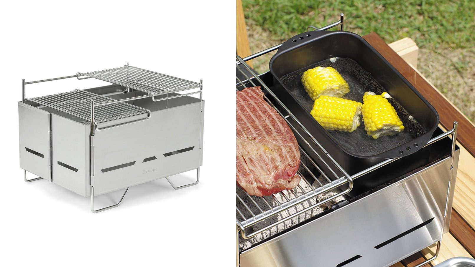 ベルモントから折りたたみ卓上グリル「フォールディンググリルHIGATAMI