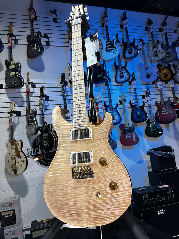 PRS Wood Library Custom 24 Fatback 2024 - Natural - Flame 10 Top Flame
