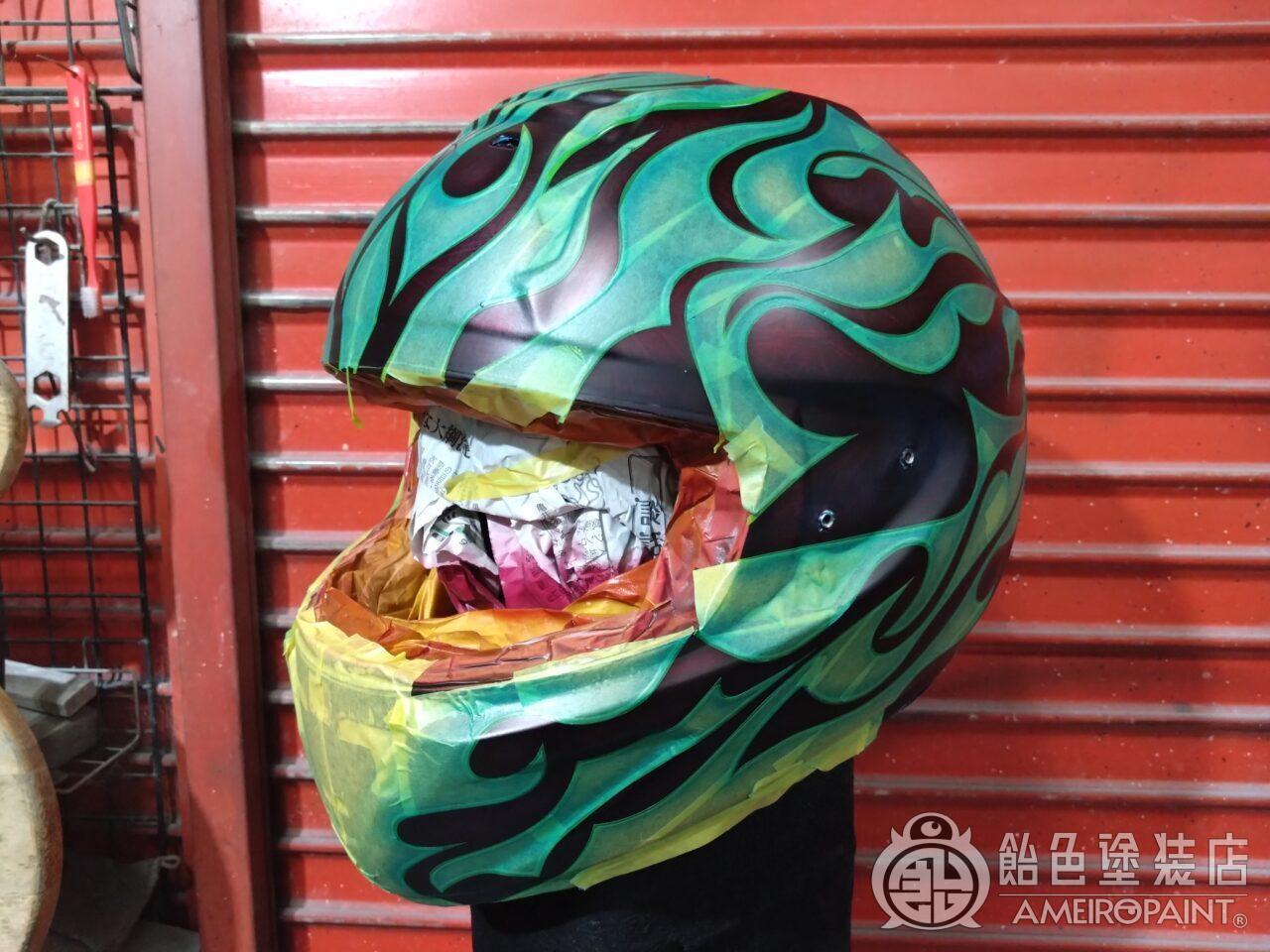 カスタムペイント工程 ショーエイ X-FIFTEEN レッドクリスタルペイント