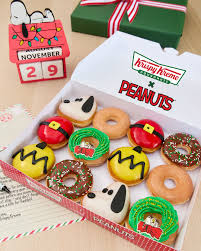 Krispy Kreme Christmas Peanuts Doughnuts - 1 Peanuts Dozen No