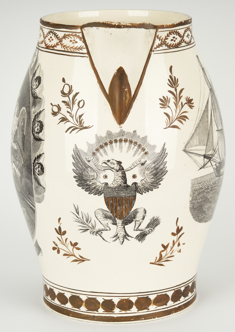 Lot 270: Historical Staffordshire Liverpool Pitcher, Apotheosis of