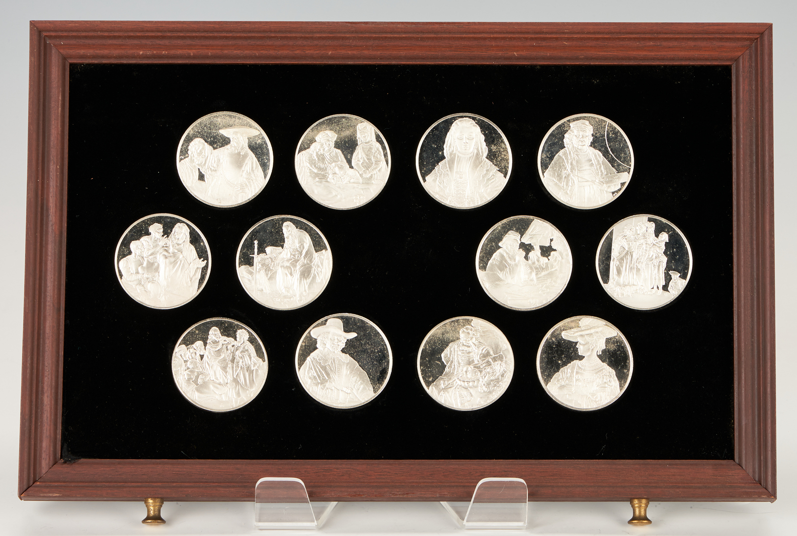 Lot 724: Franklin Mint Rembrandt's Genius Sterling Silver Proof