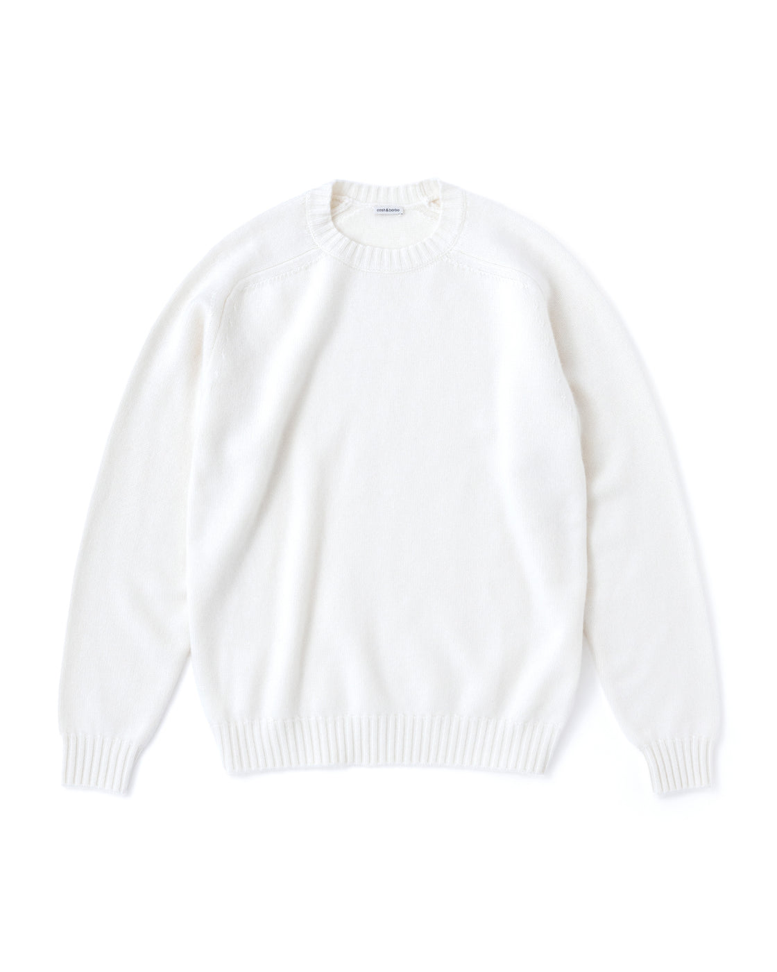 キャッシュベイビー クルーネック ニット, WHITE – cash & barba