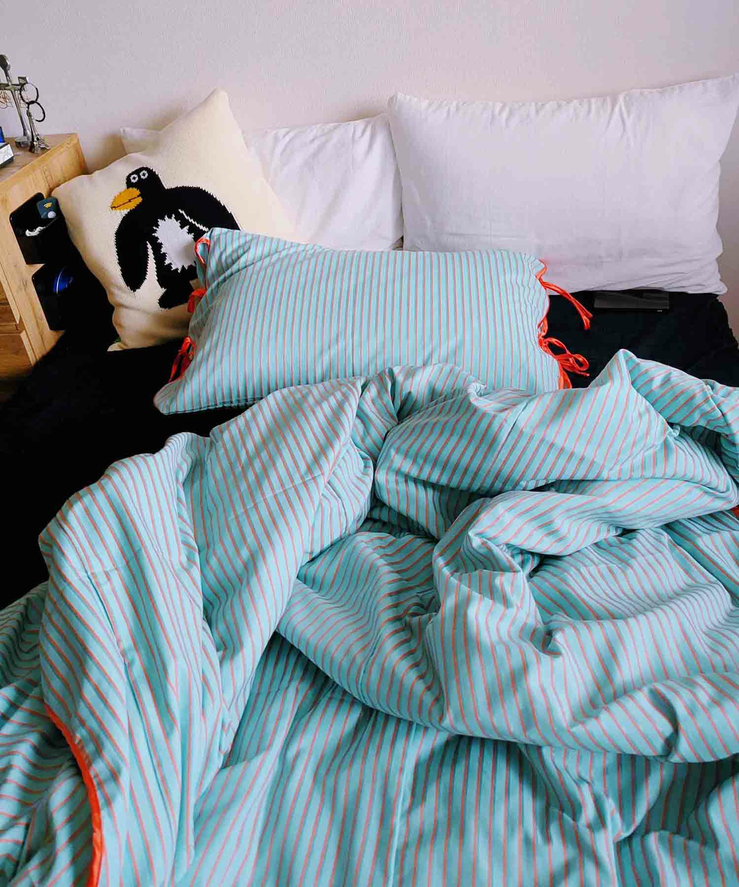 Casselini HOME(キャセリーニ ホーム)ストライプ布団カバー（ダブル