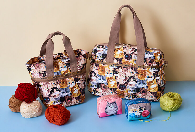 レスポートサックの猫柄プリントバッグに新作が登場！バッグ&ポーチを