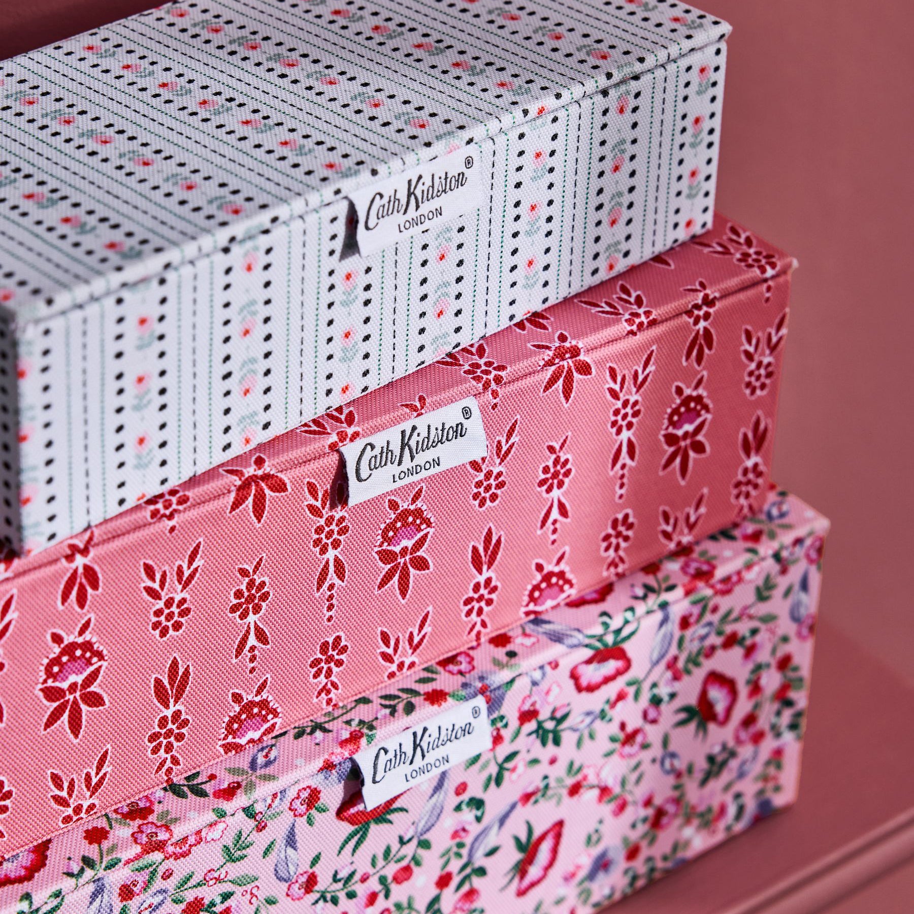 ストレージボックス 3個セットPink Floral | Cath Kidston 日本公式