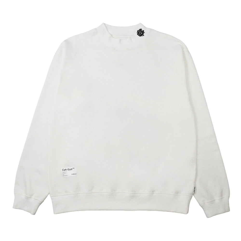 OVERLAP LOGO LS MOCK NECK TEE WHITE – Cph/Golf™︎