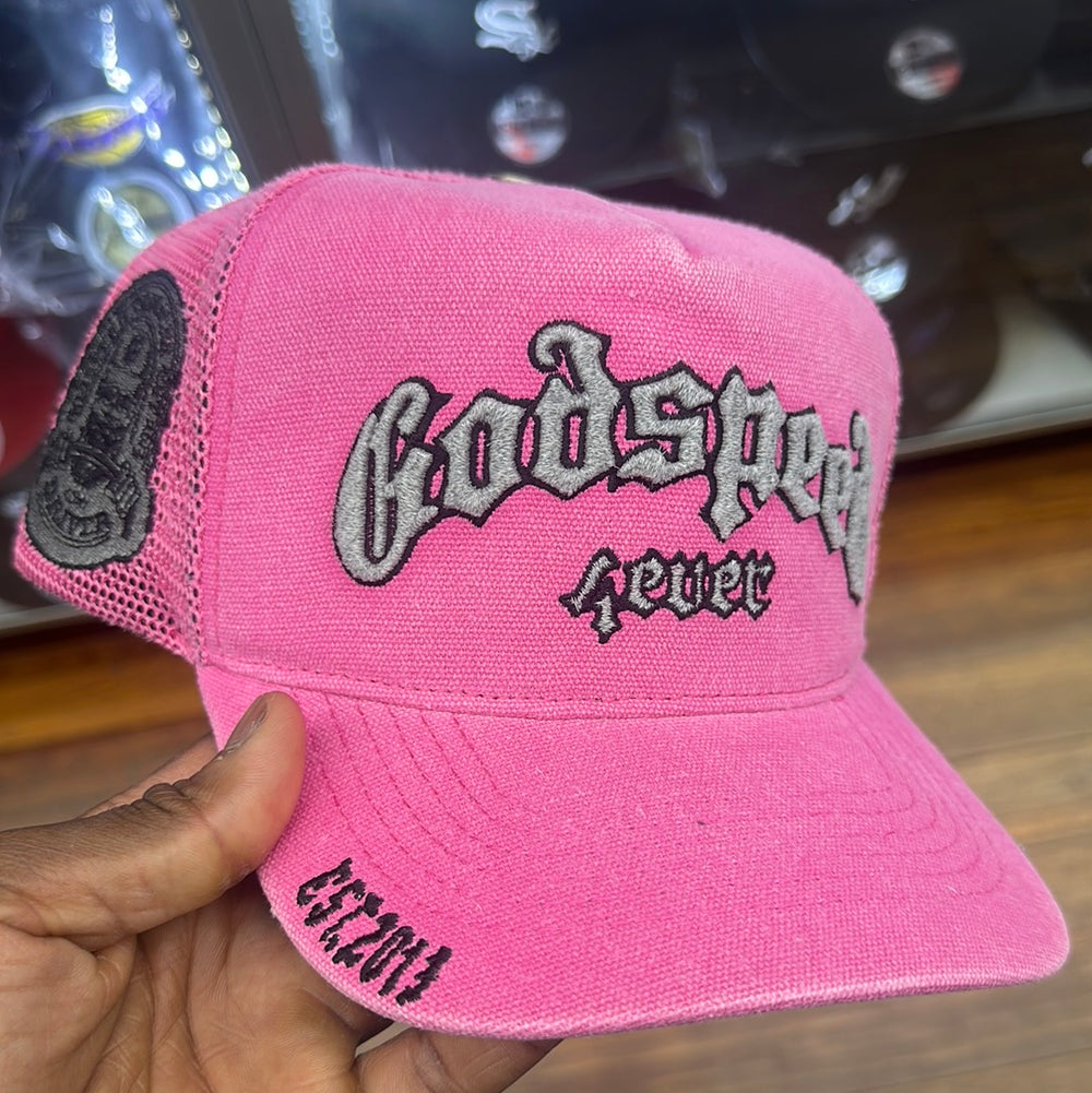 God Speed Forever Pink Trucker Hat (Fuchsia Washed) – CAP USA NYC