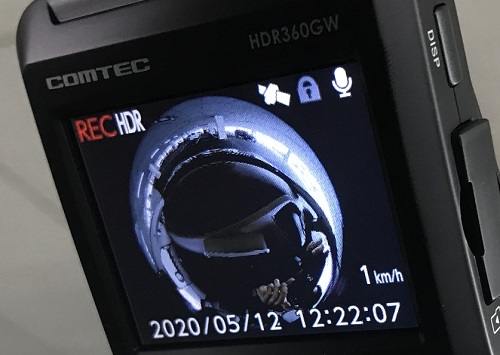 実機レビュー コムテック360°+リアカメラの2カメラドラレコ「HDR360GW