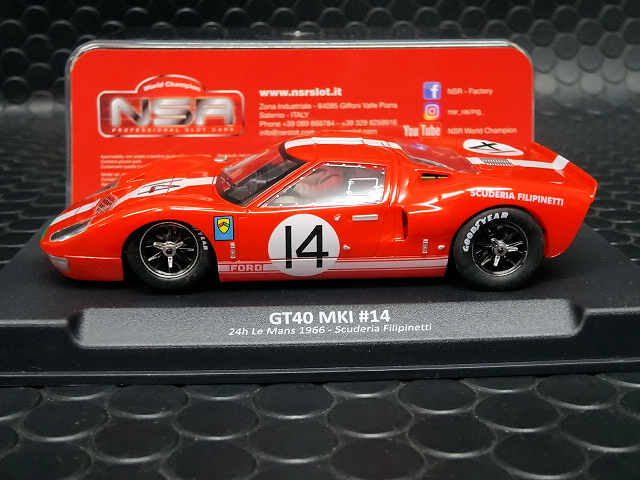 NSR 1/32 ｽﾛｯﾄｶｰ NSR-0390SW◇ Ford GT40 Mk1 Scuderia Filipinetti