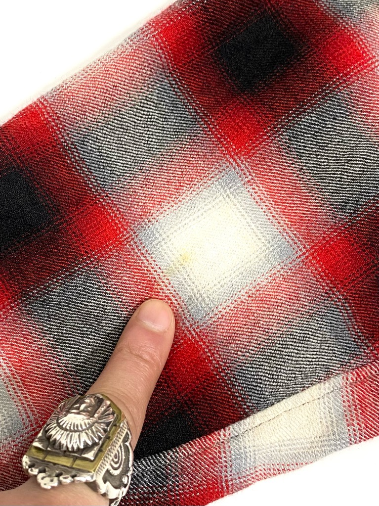 60s GAME AND LAKE SHADOW PLAID WOOL SHIRT. | 古着屋【True vintage