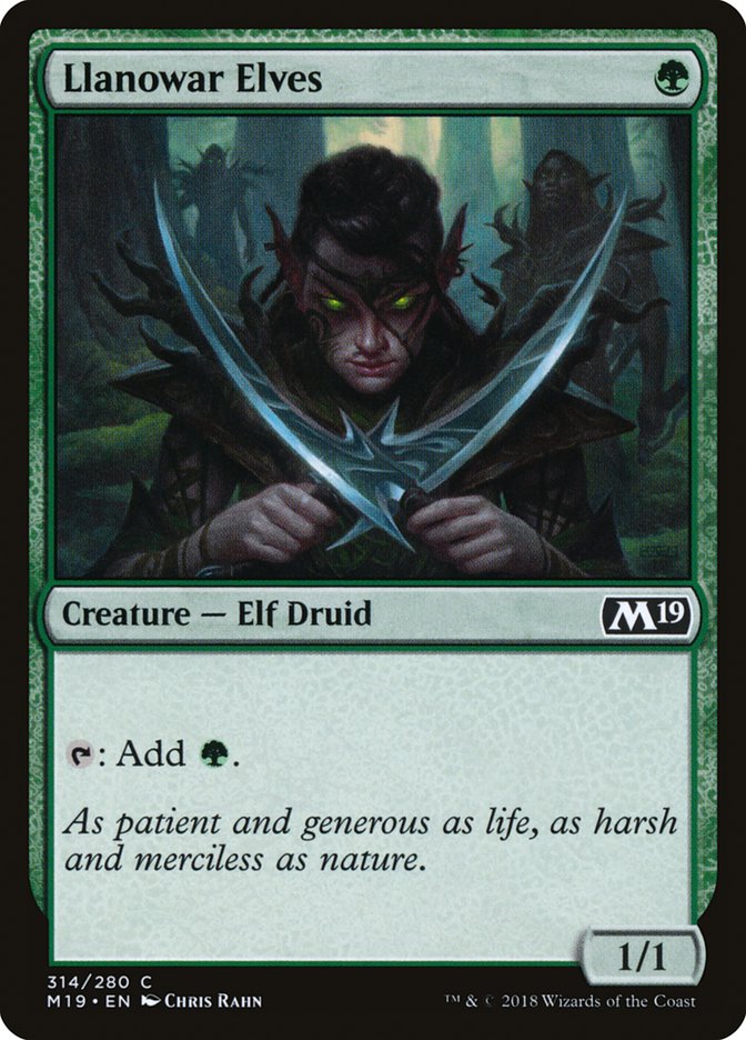 Llanowar Elves · Core Set 2019 (M19) #314 · Scryfall Magic: The