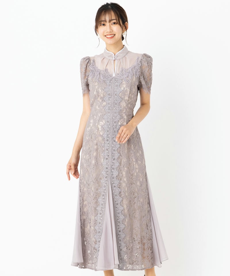 SNIDEL スナイデル シノワズリレースドレス その他 x グレー系 | 結婚