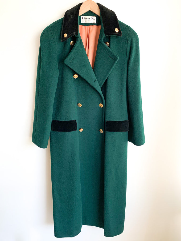 Christian Dior Wool & Velvet Coat – Carny Couture