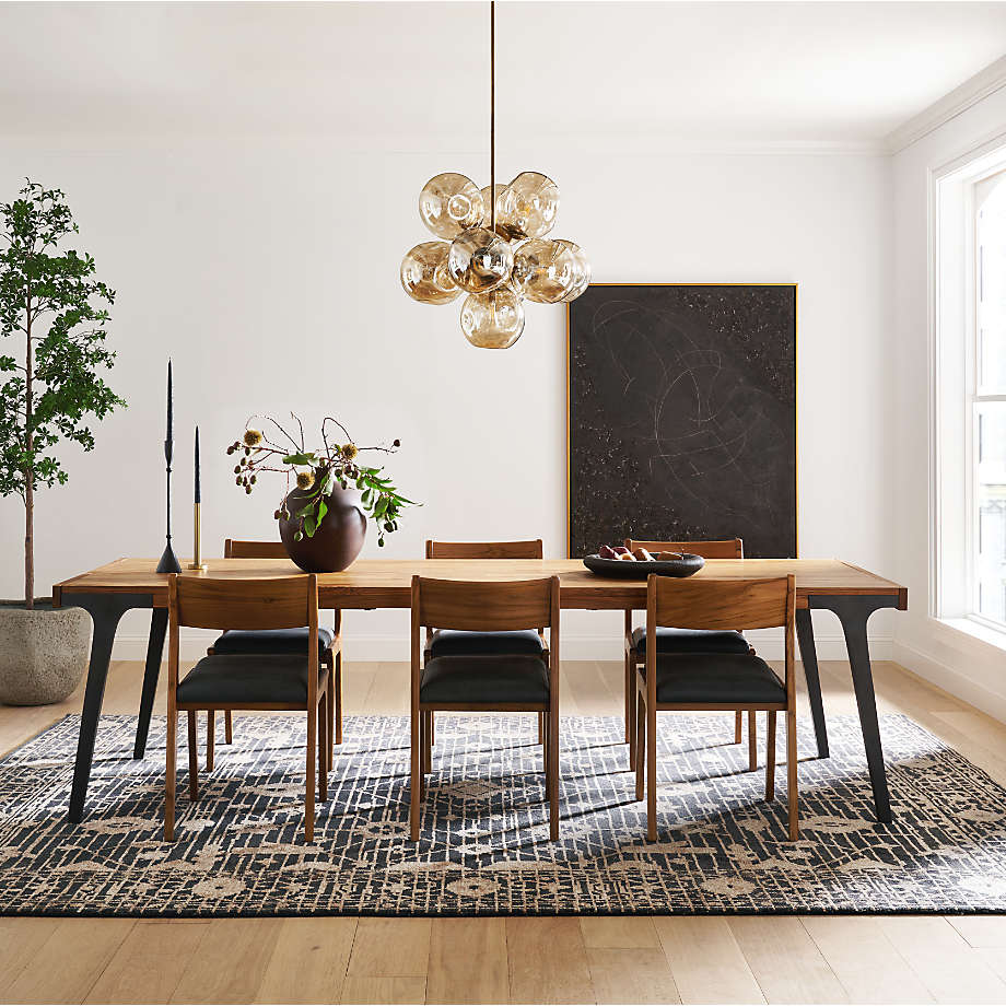 Lakin Teak Leather Dining Chair + Reviews | Crate & Barrel Canada
