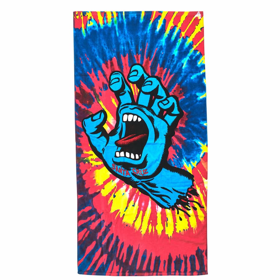 Santa Cruz Screaming Hand Towel Tie Dye - Concrete Disciples