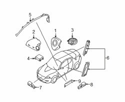 Mazda RX-8 Ft impact sensor | Mazda OEM Part Number F151-57-K1X