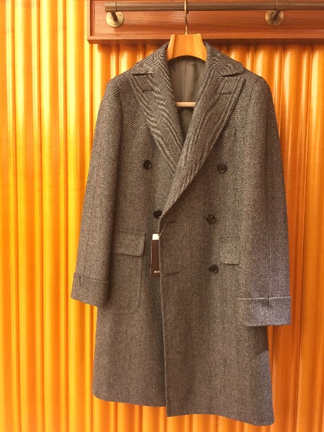 CARUSO ポロコート 英国調キャバリーツイルヘリンボーン 46 CARUSO