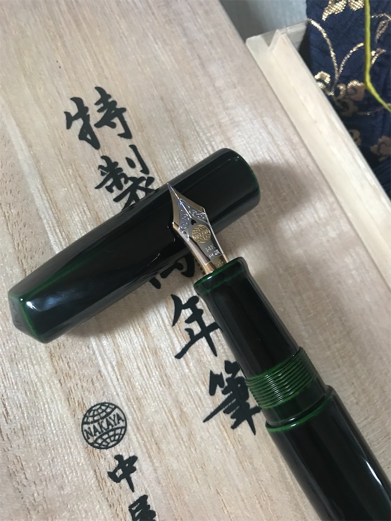 NAKAYA】中屋万年筆 緑溜 背びれ 2日目 - toco's blog