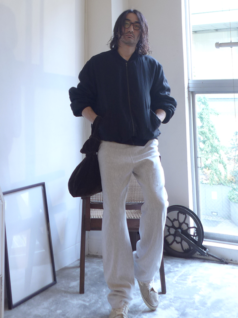 24SS comoliリネンWクロスジップブルゾン(3)ブラック - ANNE-TRE