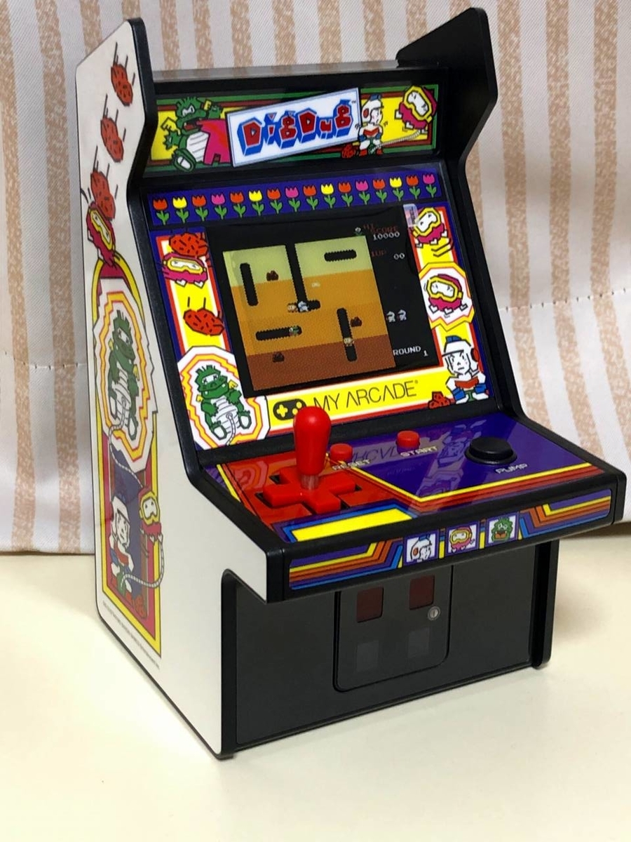 本当に遊べる手のひらサイズ筐体！レトロアーケード『ディグダグ』を
