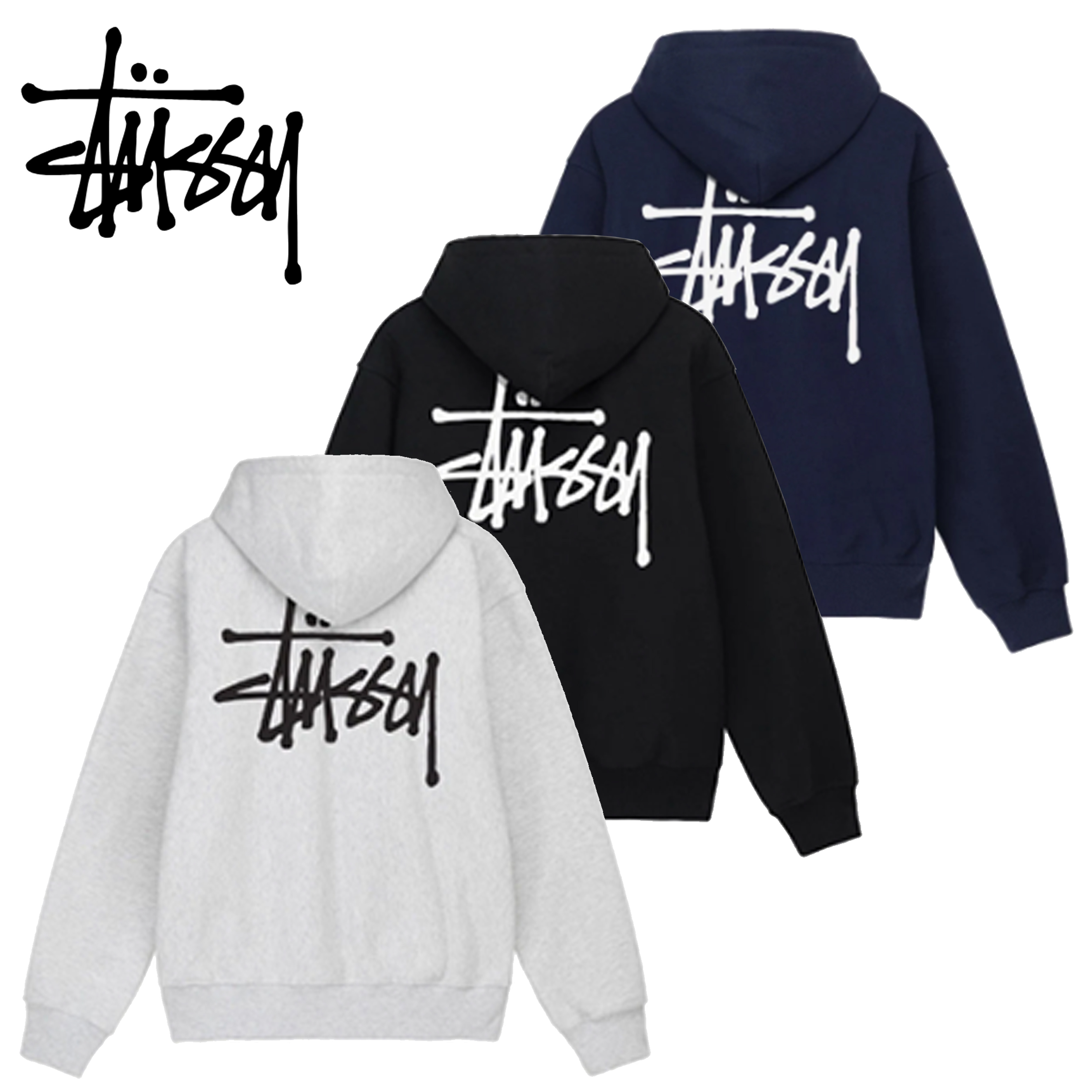 ☆STUSSY☆Stussy Basic Stussy Hoodie☆送料・関税込☆ (STUSSY