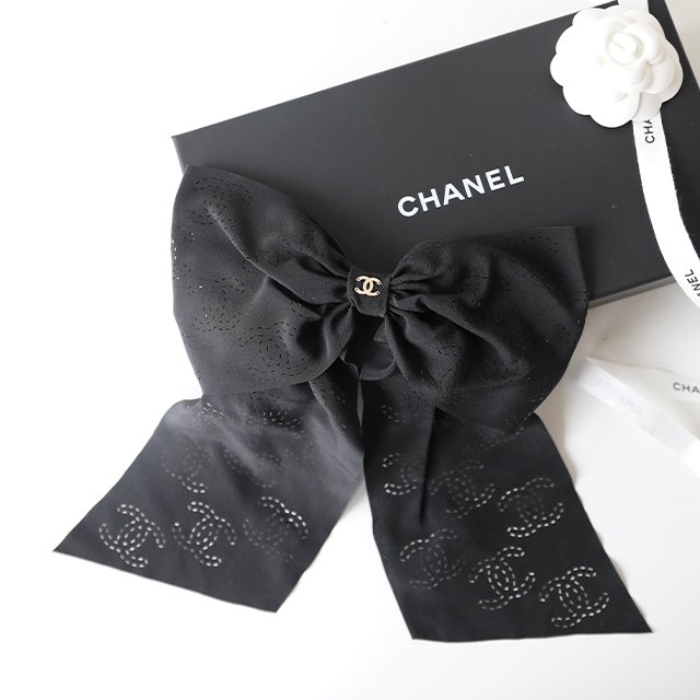 CHANEL】シャネル リボン クレープ ヘアピン (CHANEL/ヘアアクセサリー