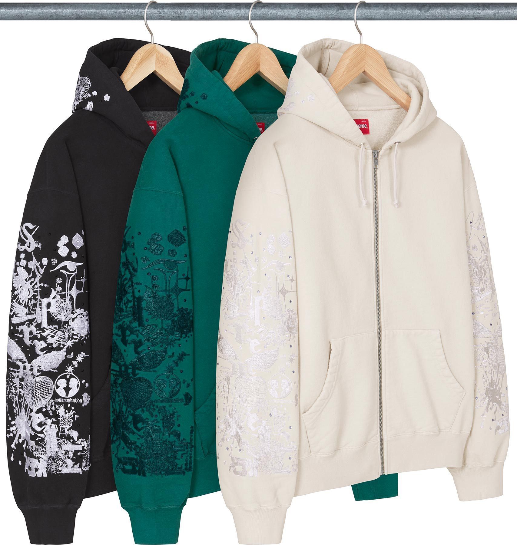 SS24 Supreme AOI Zip Up Hooded Sweatshirt - 葵産業 フーディ