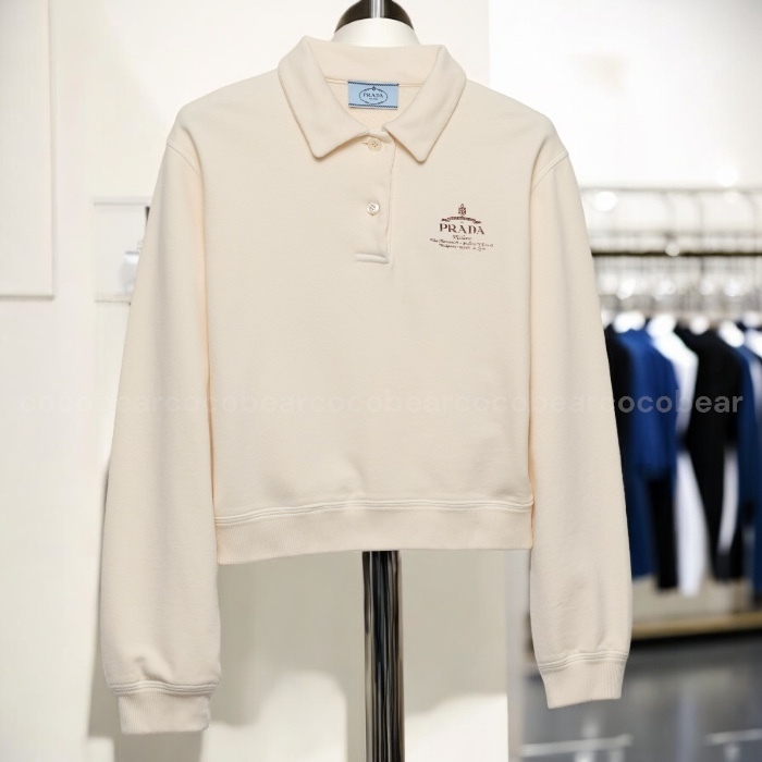 PRADA プラダ コットンフリース ポロシャツ L ☆PRADA☆プラダ