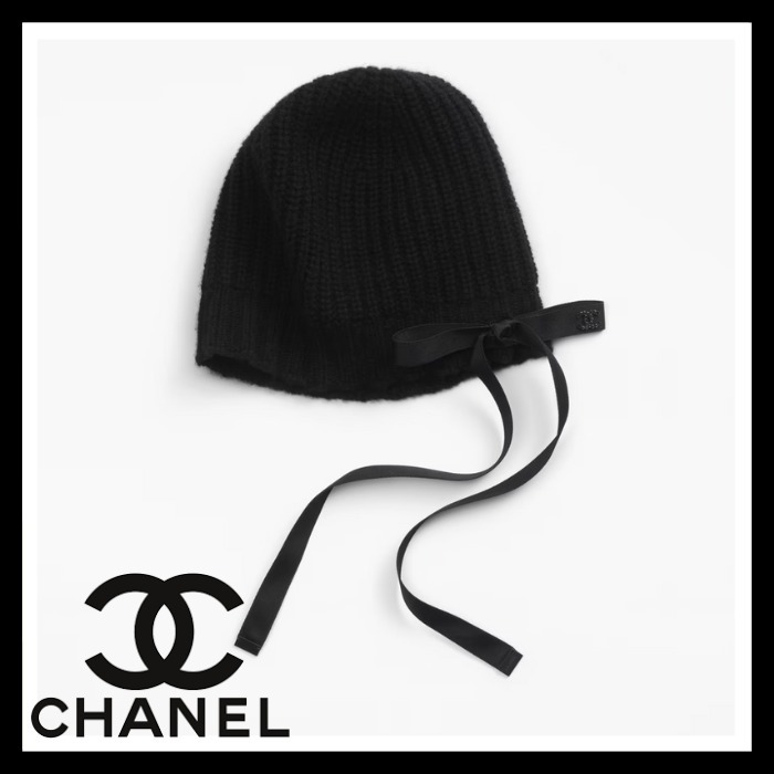 BLACKPINKジェニー着用】CHANEL ニットキャップ カシミヤ 帽子 (CHANEL