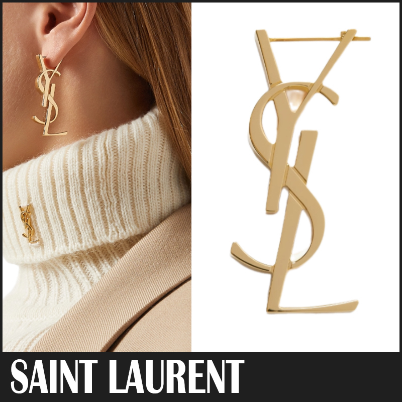 ☆送料関税込☆Saint Laurent カサンドラ シングル ピアス☆ (Saint